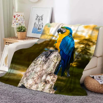 Фланелевые одеяла Scarlet Araw, модные одеяла с 3D принтом животных и птиц, одеяла для офисного сна, одеяла для комфорта ребенка, прямая поставка