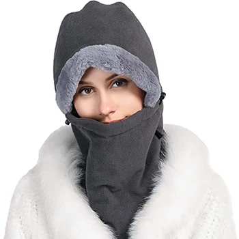 Зимняя вязаная шапочка, женская уличная теплая утолщенная бархатная Свободная Зимняя шапка С шарфом, фирменные Зимние Лыжные маски, шапки