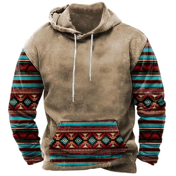 Мужская толстовка с капюшоном в винтажном индийском стиле, модный пуловер Унисекс в стиле Харадзюку, Новая куртка, повседневные уличные топы Оверсайз 5