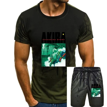 Персонализированные мужские футболки Akira, футболка Crew из плотного хлопка с короткими рукавами.