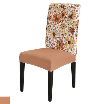 Осенний эластичный чехол для стульев с цветочной текстурой, чехлы для кухонных обеденных стульев, чехлы для банкетных гостиничных эластичных кресел