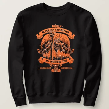 Black Sea Expedition Viking'er Warriors, Толстовки Dragon Boat, 100% Хлопок, Удобный повседневный мужской пуловер, толстовка с капюшоном, уличная одежда