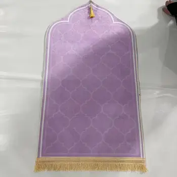Фланелевый молитвенный коврик для мусульман в Рамадан, толстый печатный ковер, для поклонения, коленопреклонение, тиснение, напольный ковер, Нескользящий мягкий дорожный молитвенный коврик