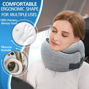 Полезная подушка для шеи, охлаждающая, расслабляющая мышцы, Легкая U-образная подушка для самолета
