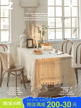 Тканая скатерть Nordic rectangular tea table fabric art