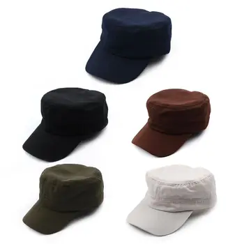 Новая мужская винтажная армейская джинсовая бейсболка, Хлопковая кадетская шляпа, Военная Дышащая Плоская регулируемая кепка, Весенне-летняя Солнцезащитная кепка