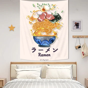 Япония Цифровые иллюстрации Гобелен, Висящий на стене Эстетическое Украшение комнаты Аниме Гобелены, Гобелены, декор для дома, спальни
