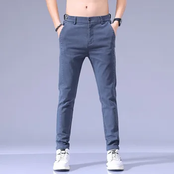 Весенне-летние Мужские Новые Дышащие Высококачественные Удобные брюки Для бега трусцой, мужская однотонная одежда Slim Fit Fashion 0