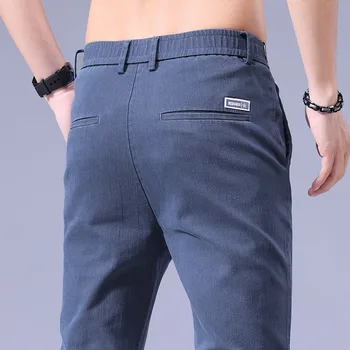 Весенне-летние Мужские Новые Дышащие Высококачественные Удобные брюки Для бега трусцой, мужская однотонная одежда Slim Fit Fashion 5