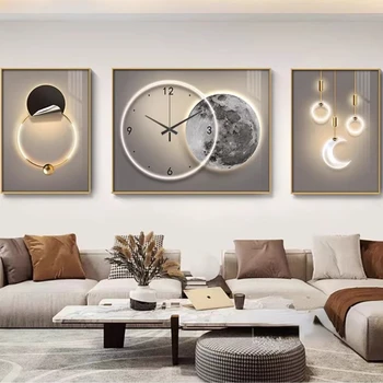 Современные минималистичные настенные часы с батарейным питанием, квадратные металлические часы, висящие на стене, Тихая гостиная, роскошный Reloj Pared Home Decor