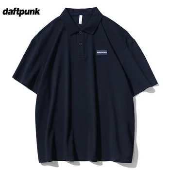 Летняя рубашка поло, футболка с короткими рукавами, мода для мальчиков 2023, японские свободные повседневные рубашки ins Paul для мужчин и женщин