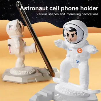 Регулируемая подставка для телефона в виде космонавтов для рабочего стола, креативный держатель для мобильного телефона, Декоративные украшения для стола, подарок для домашнего офиса