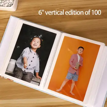 6-дюймовый практичный альбом для хранения фотографий с вставкой из ПВХ, прозрачный внутренний альбом для фотографий, сохраняющий порядок