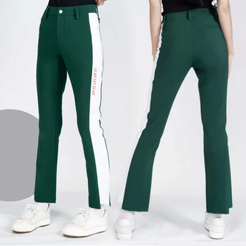 Осенние брюки для гольфа, женские облегающие эластичные дышащие брюки сращивания, весенне-летние спортивные теннисные женские длинные брюки для гольфа