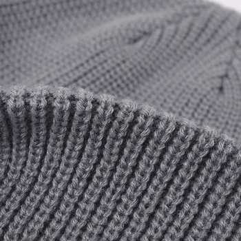 Осенне-зимняя тюбетейка, уличные модные кепки для мужчин, теплая шапочка-бини, женская шапка акриловой вязки 3