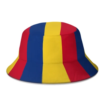 2022 Новый Летний Флаг Румынии, Широкополая шляпа для женщин, мужская Уличная одежда, Складная рыболовная шляпа-боб, Солнцезащитная шляпа для девочек и мальчиков