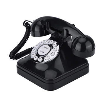 WX-3011 Винтажный стационарный телефон в стиле ретро, поддержка телефона в старом стиле, функция резервирования повторного набора со вспышкой для дома, отеля, офиса, бизнеса