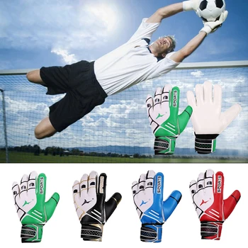 Детские и взрослые профессиональные футбольные вратарские перчатки из латекса толщиной 4 мм, противоскользящие, износостойкие тренировочные перчатки для защиты пальцев