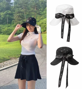 2023 Женская модная шляпа для гольфа с большими полями, солнцезащитный цилиндр, уличная повседневная женская шляпа, шляпа рыбака