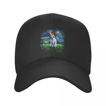 Бейсболка Джек Рассел Терьер Ночное небо для взрослых собак, Регулируемая шляпа для папы для мужчин и женщин, уличные бейсболки, кепки для дальнобойщиков