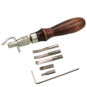 B40 7 В 1 Профессиональный кожевенный инструмент с регулируемой строчкой и канавкой для сгиба кожи, практичные инструменты для шитья ручной работы