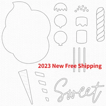 Сахарная вата Cone Sweet 2023 Новые металлические режущие формы для изготовления фотоальбома для скрапбукинга 