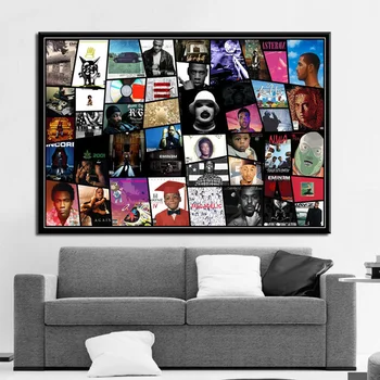 Звезда рэп-музыки Nwa Биг Джей Коул Дрейк, коллаж, плакат и печать на холсте, Настенные художественные картины, Винтажное украшение дома Без рамки 0