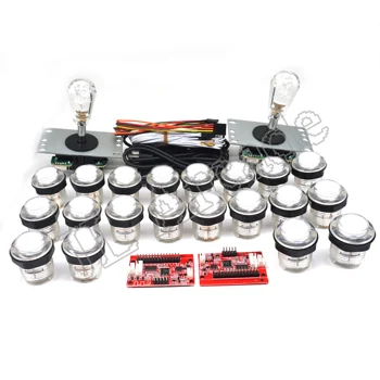 Аркадный DIY Kit LED красочная кнопка + Джойстики + USB-контроллер энкодера для Mame для Raspberry Pi 3 PS4 Беспроводной Bluetooth