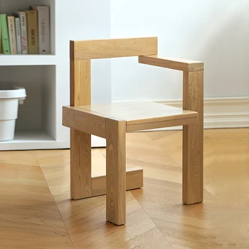 Xl Обеденный стул из массива дерева о Черном стуле Креативное Кресло Письменный Стол Стул с Подлокотником Кресло для отдыха 0