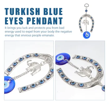 Подвеска Turkish Blue Eyes в виде Слона В форме Подковы, Подвеска для благословения, Декор автомобиля 4
