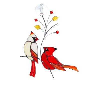 Пара украшений s Birds Птица Робин, расписанный вручную орнамент