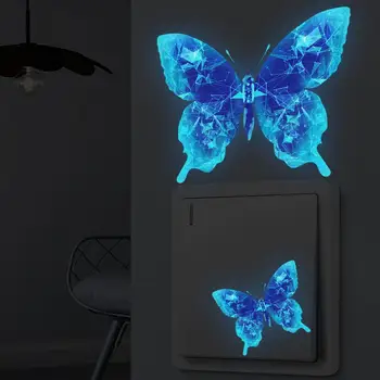Водонепроницаемая наклейка с бабочкой, прочная клейкая наклейка с бабочкой, яркие наклейки на стену с бабочкой, Изысканные украшения для дома