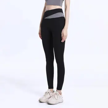 Мягкие женские брюки, Обтягивающие компрессионные Быстросохнущие брюки для бега, Женские спортивные брюки длиной до щиколотки, Спортивная одежда 1