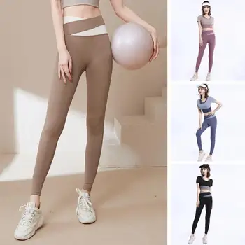 Мягкие женские брюки, Обтягивающие компрессионные Быстросохнущие брюки для бега, Женские спортивные брюки длиной до щиколотки, Спортивная одежда 4