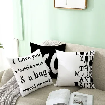 Модный креативный чехол для подушки с черно-белым принтом, простой геометрический чехол для декоративной подушки для дивана. 2