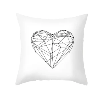 Модный креативный чехол для подушки с черно-белым принтом, простой геометрический чехол для декоративной подушки для дивана. 5