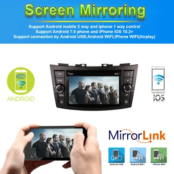 Автомобильная GPS-навигация 2 Din Android 12 Мультимедийный DVD-плеер для Suzuki Swift 2011-2016 Авторадио Стерео с RDS BT Wifi Aux 1